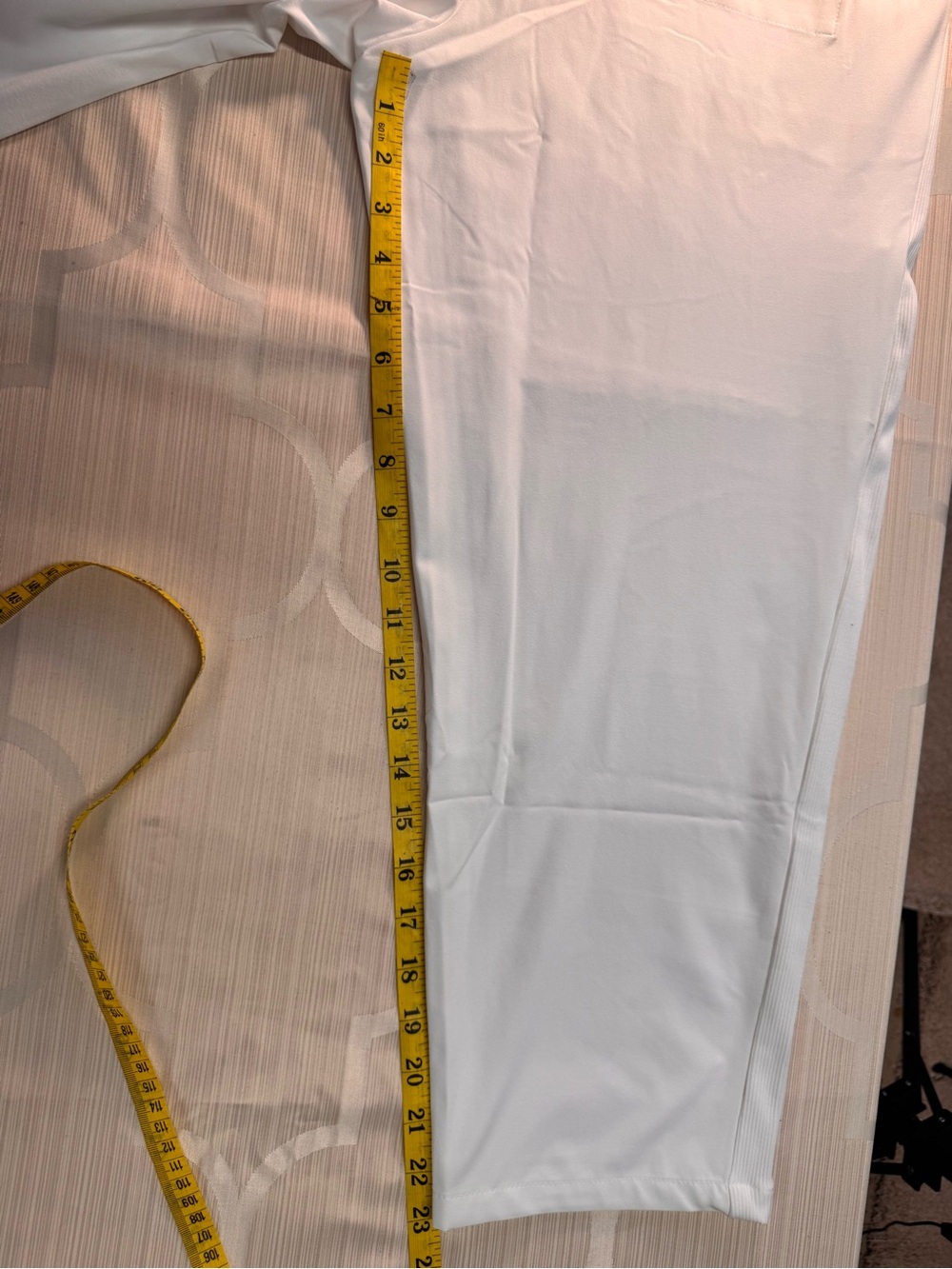 Chico's Women's White Stretch Chinos with Front Zip Pockets - Picture 8 of 10